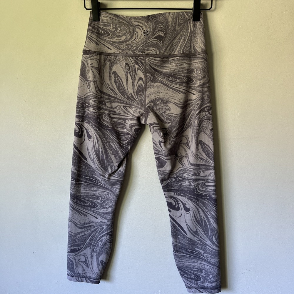 Athleta Women's Transcend 7/8 Tight Sumi Marble Violet size Medium